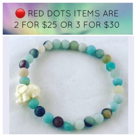 🔴SALE ! Genuine matte amazonite & white elephant - Picture 1 of 9